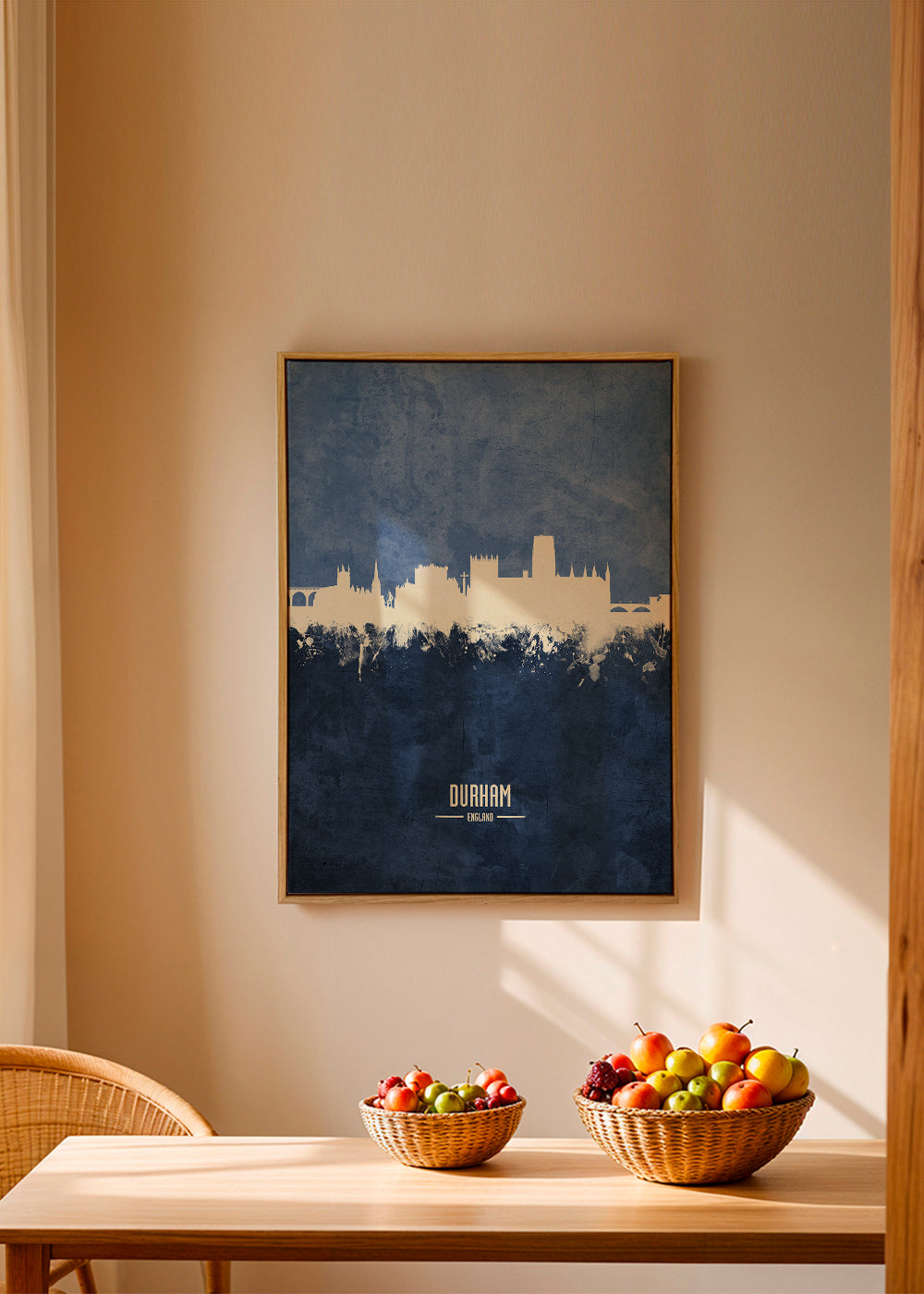Obraz města Durham skyline v modré