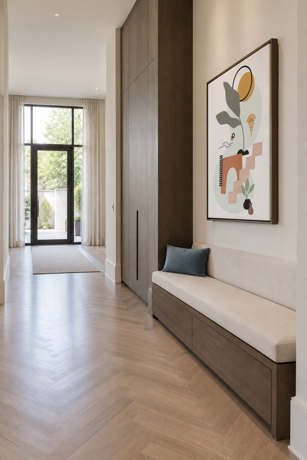 Tropical Villa 11 - Framed canvas in an interior