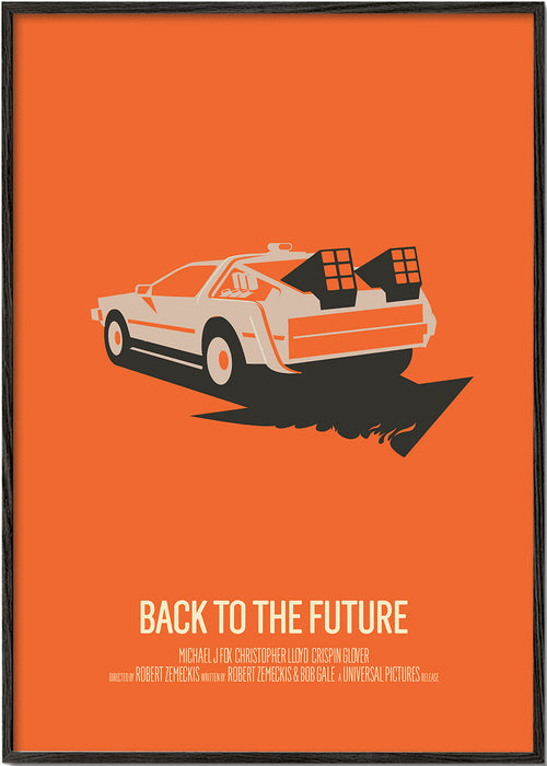 Vintage plakát DeLorean oranžový