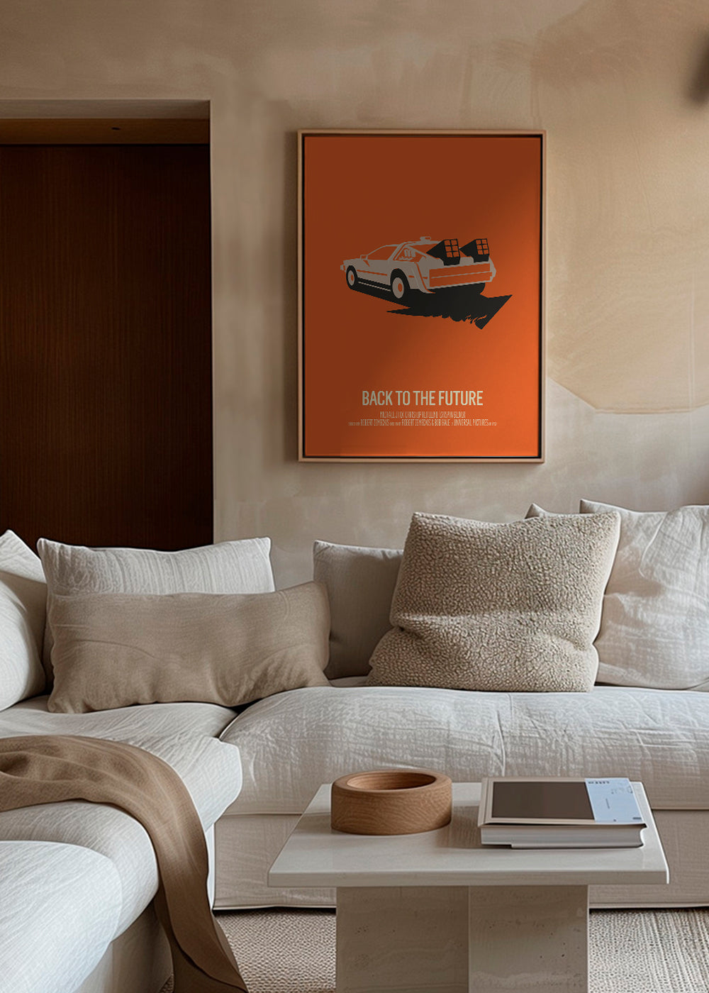 Vintage plakát DeLorean oranžový
