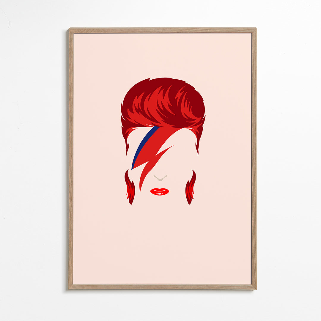 Pop ilustrace portrét s motivem blesku
