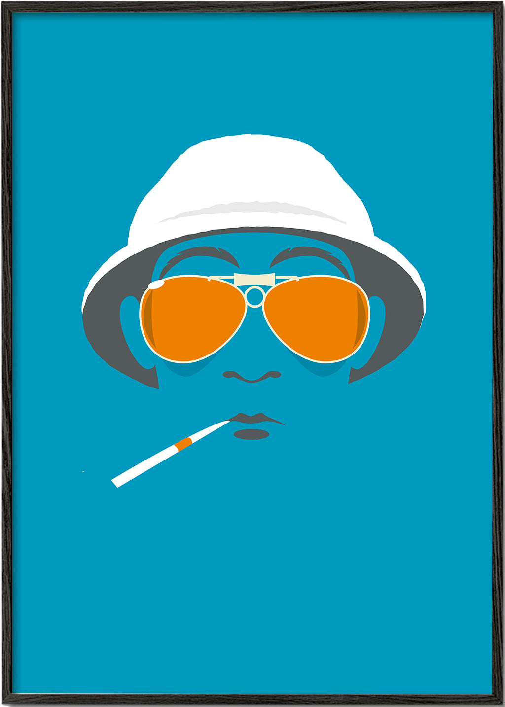 Pop ilustrace portrétu s oranžovými brýlemi