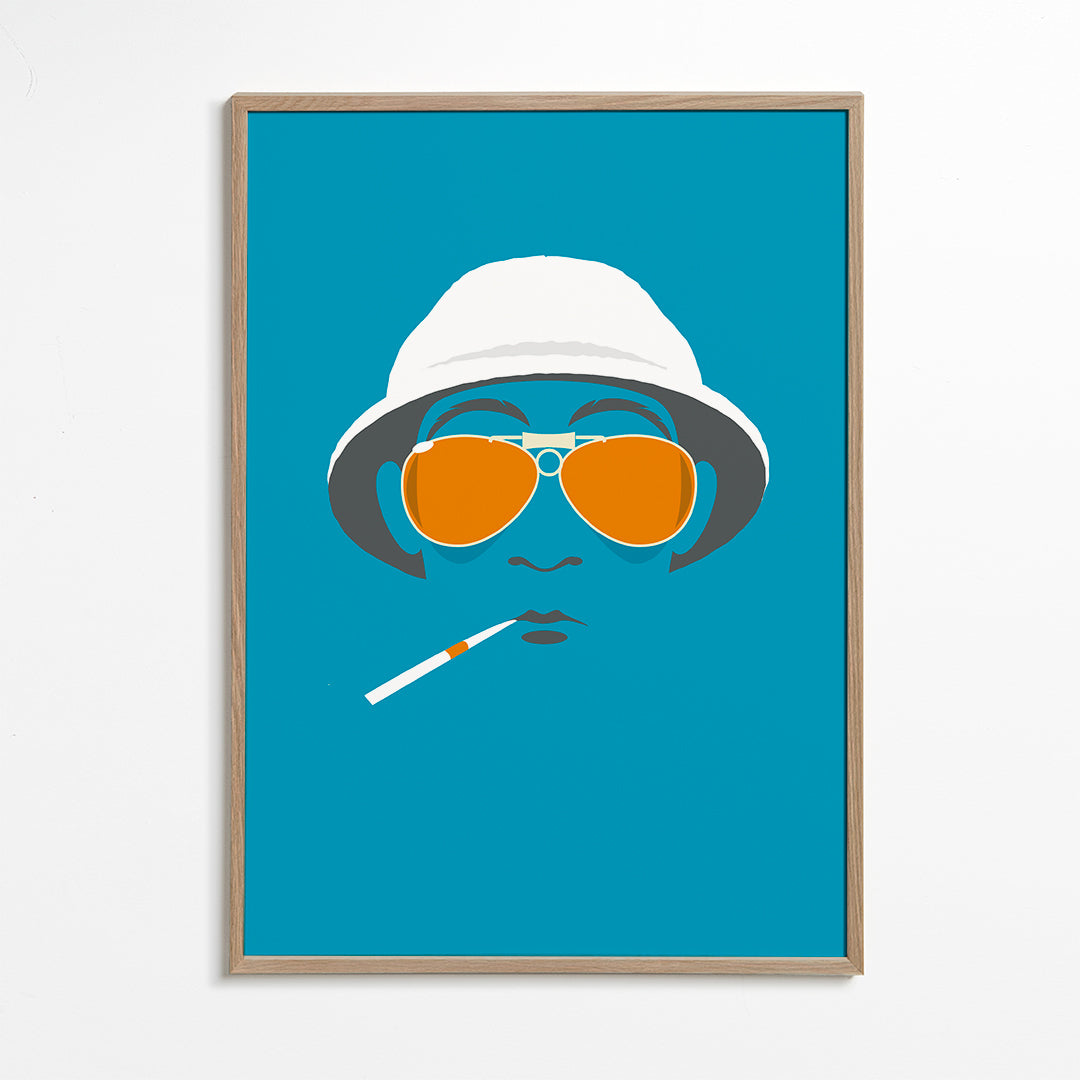 Pop ilustrace portrétu s oranžovými brýlemi