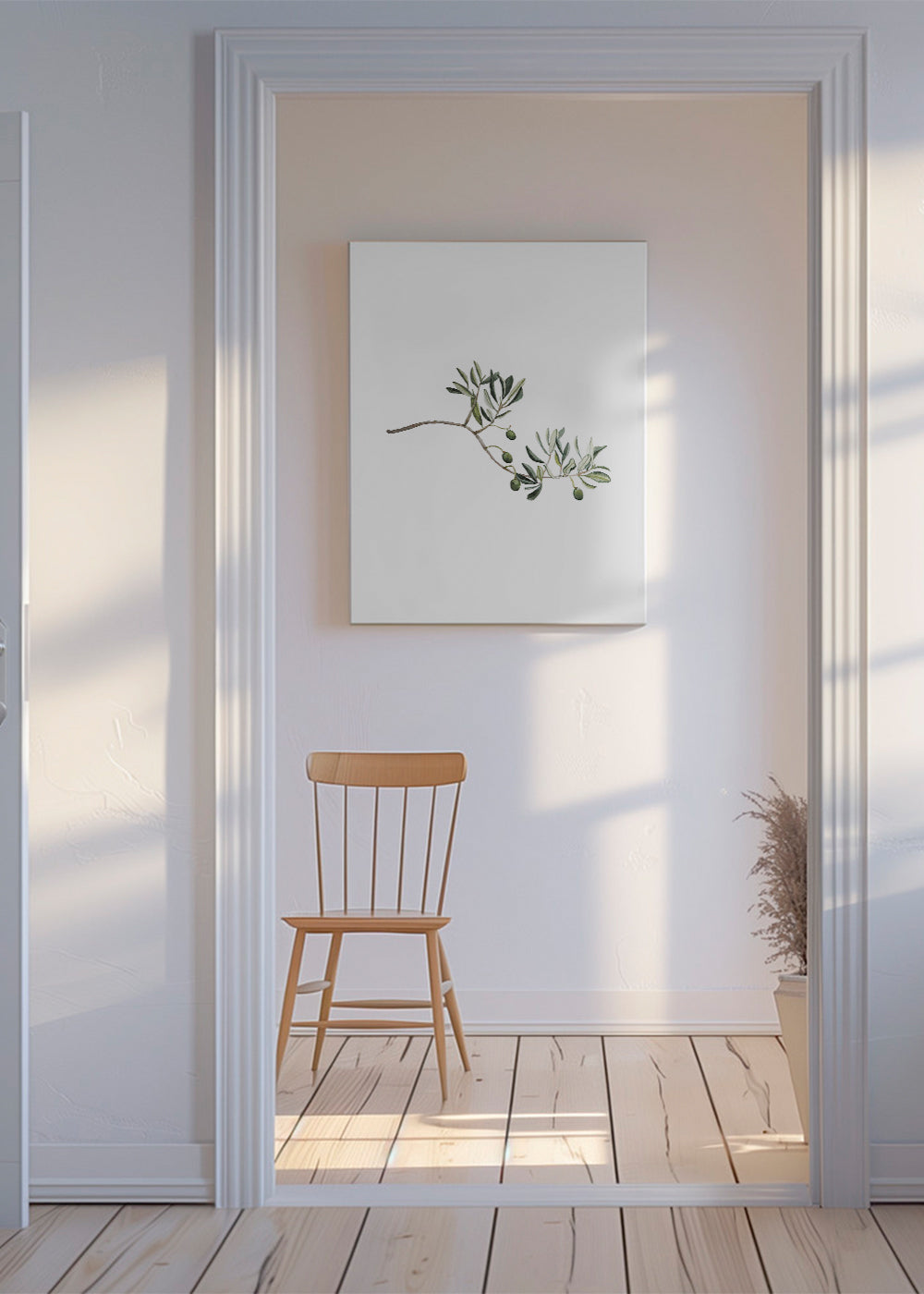 Botanický plakát větvička olivovníku