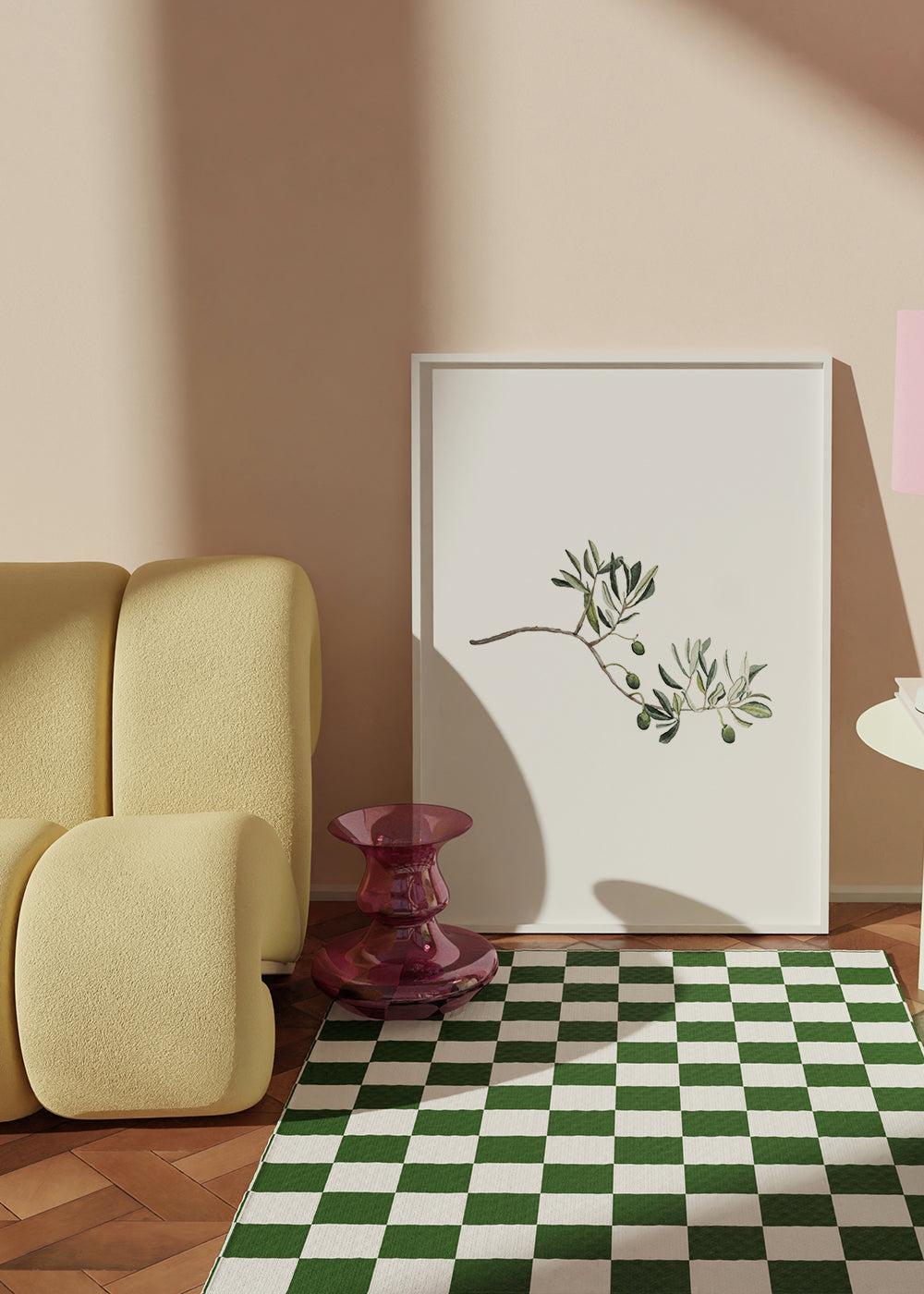 Botanický plakát větvička olivovníku