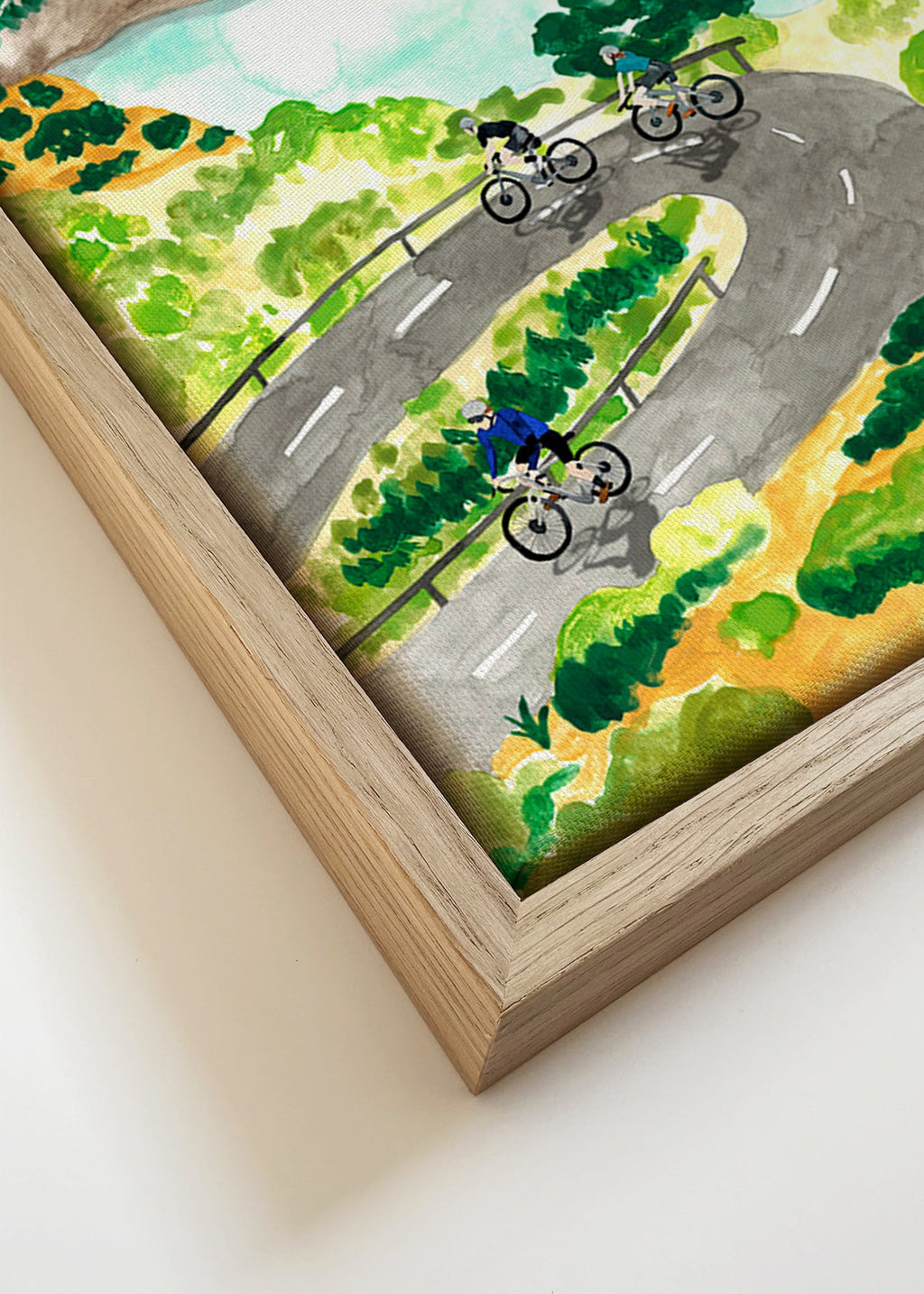 Sportovní obraz s cyklisty na pobřeží