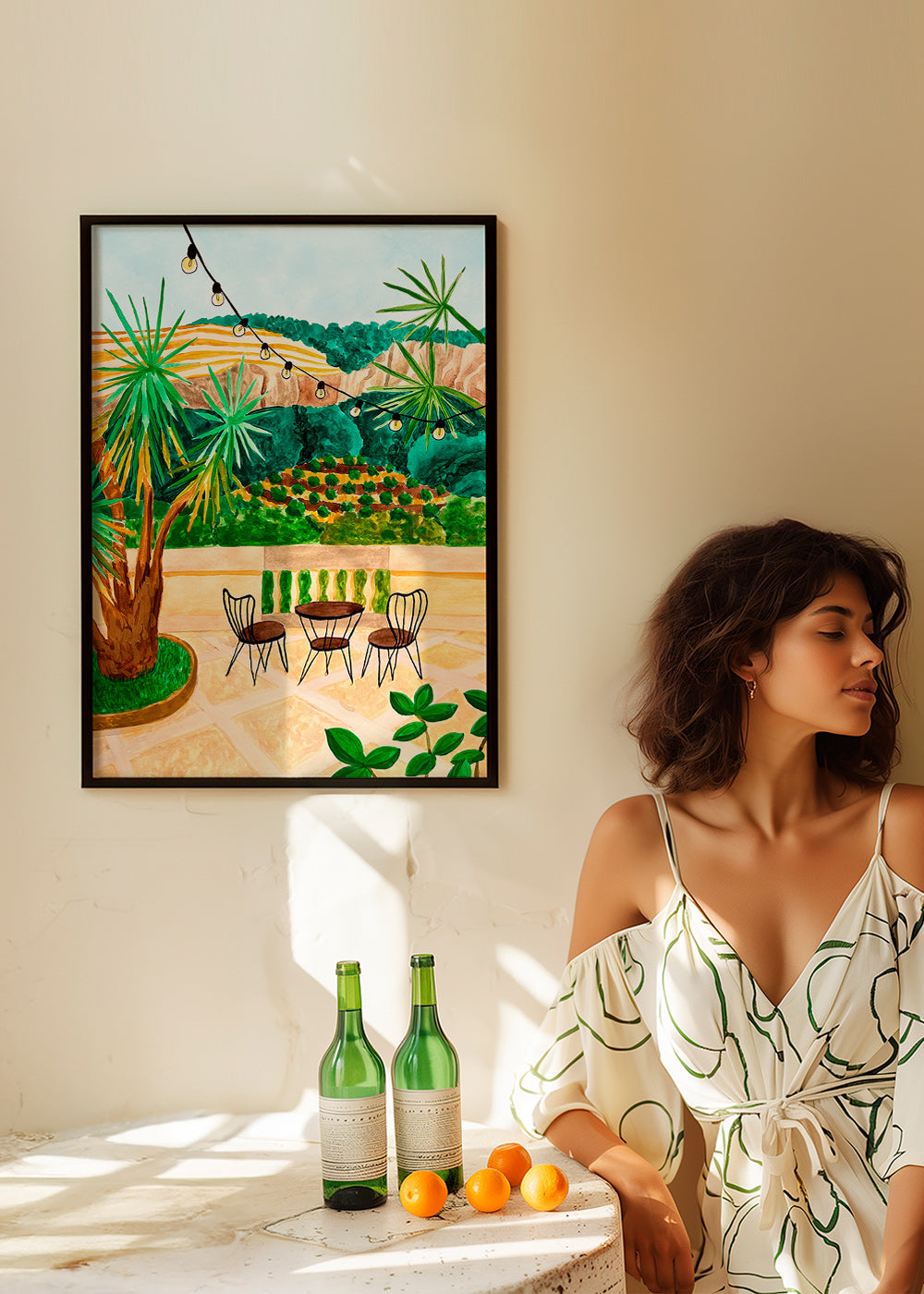 Botanický plakát: středomořská terasa