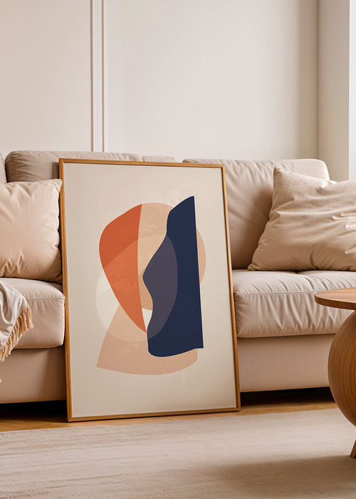 Abstraktní obraz s organickými zemními tvary