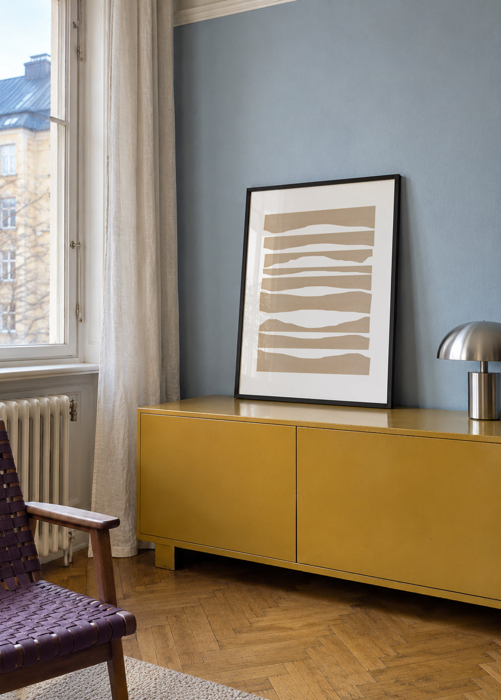 Waves - Framed poster in an interior
