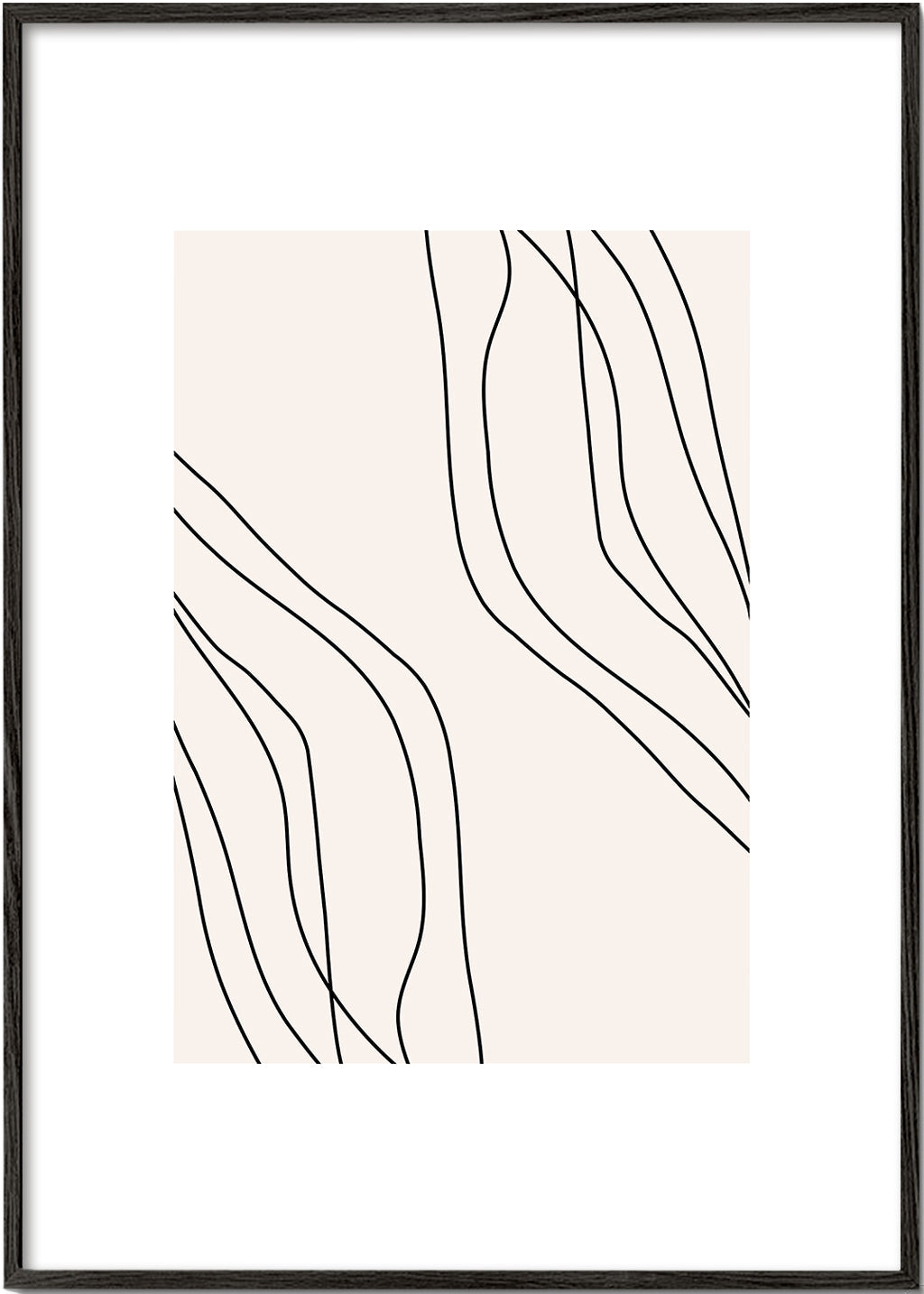 Minimalistický plakát s organickými liniemi
