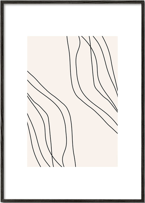 Minimalistický plakát s organickými liniemi