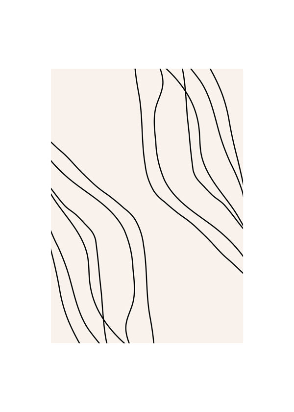 Minimalistický plakát s organickými liniemi