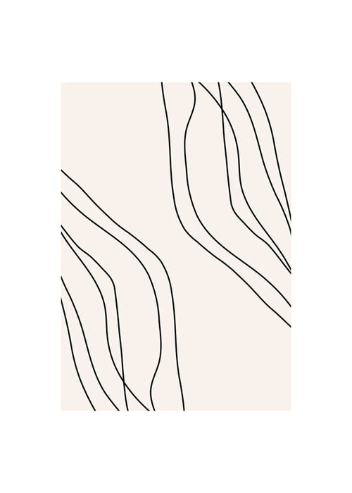 Minimalistický plakát s organickými liniemi