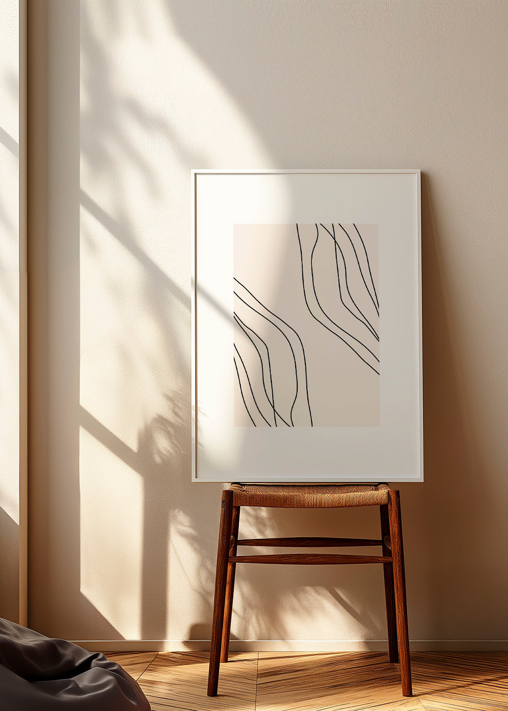 Minimalistický plakát s organickými liniemi
