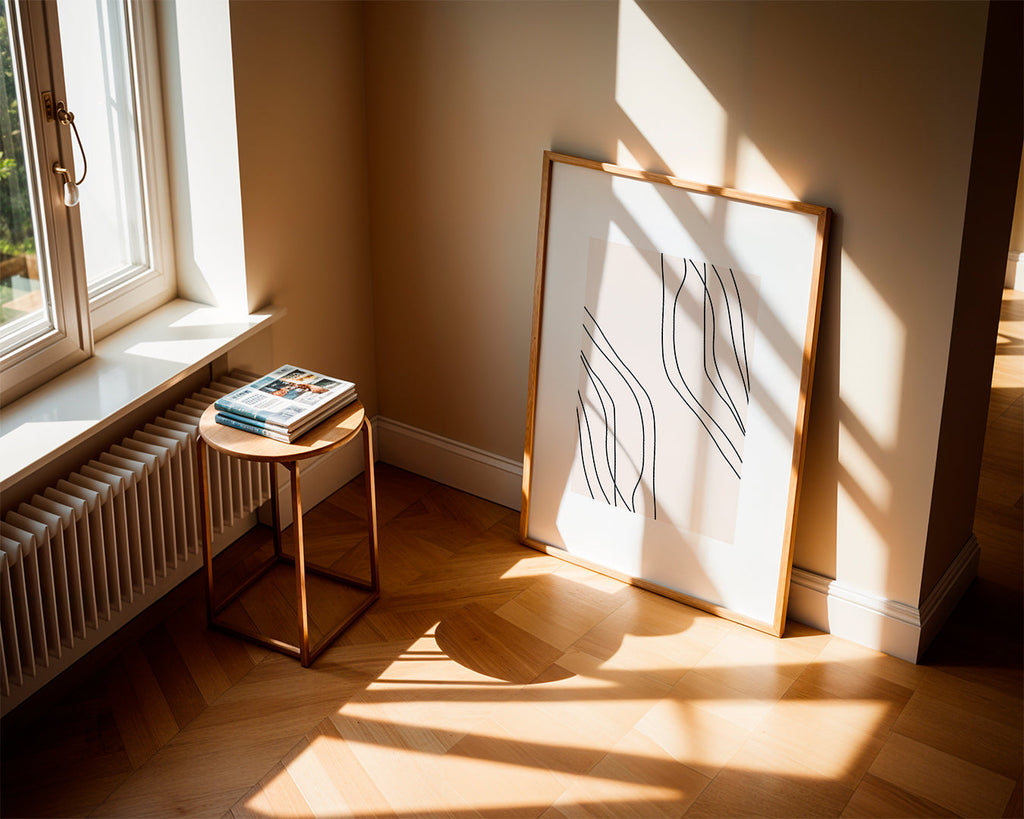 Minimalistický plakát s organickými liniemi