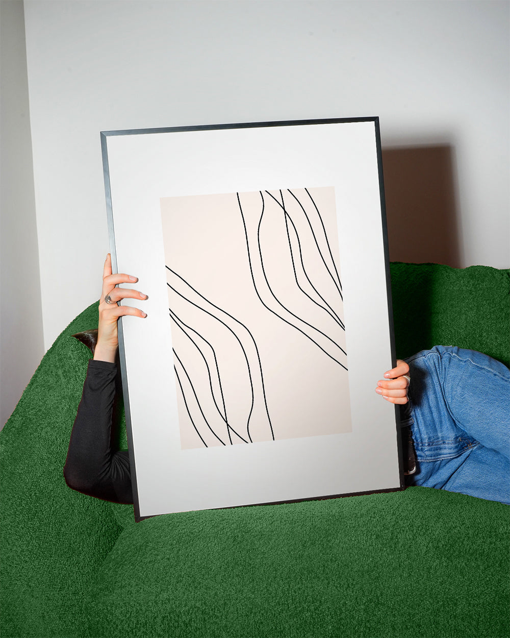 Minimalistický plakát s organickými liniemi