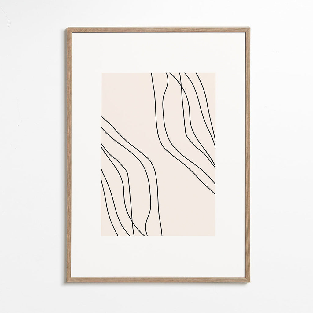Minimalistický plakát s organickými liniemi
