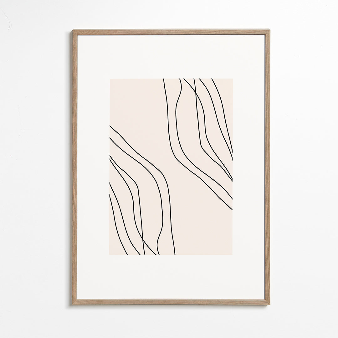 Minimalistický plakát s organickými liniemi