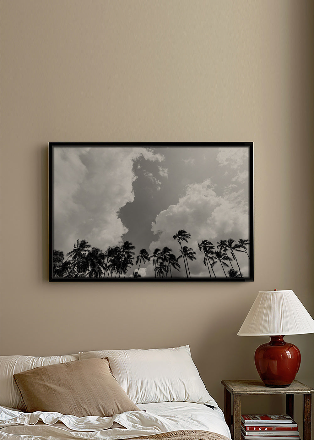 Krajinářské umění s palmami a dramatickou oblohou – Canvas2