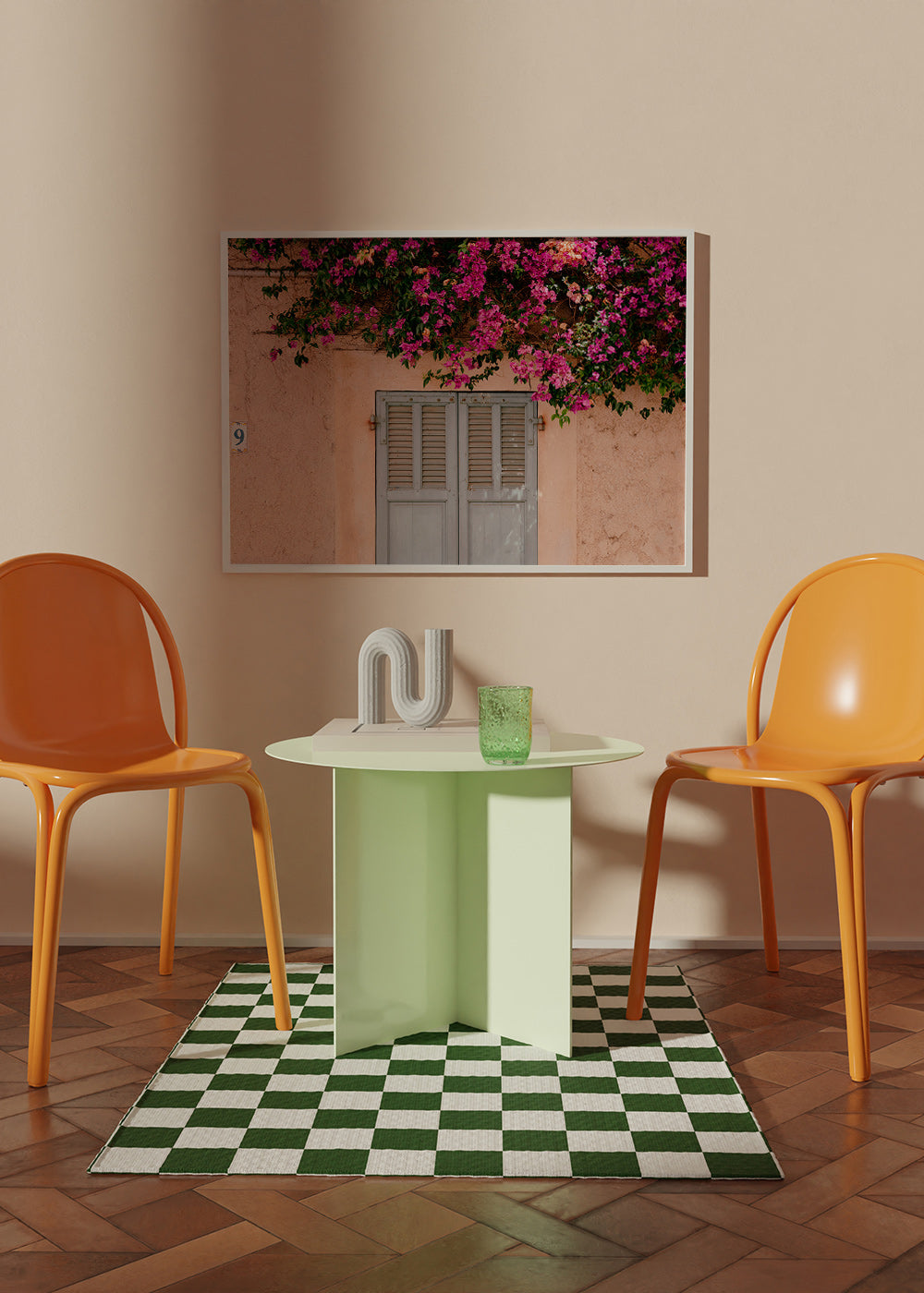 Botanický plakát: bugainvílie nad starými dveřmi – Product3