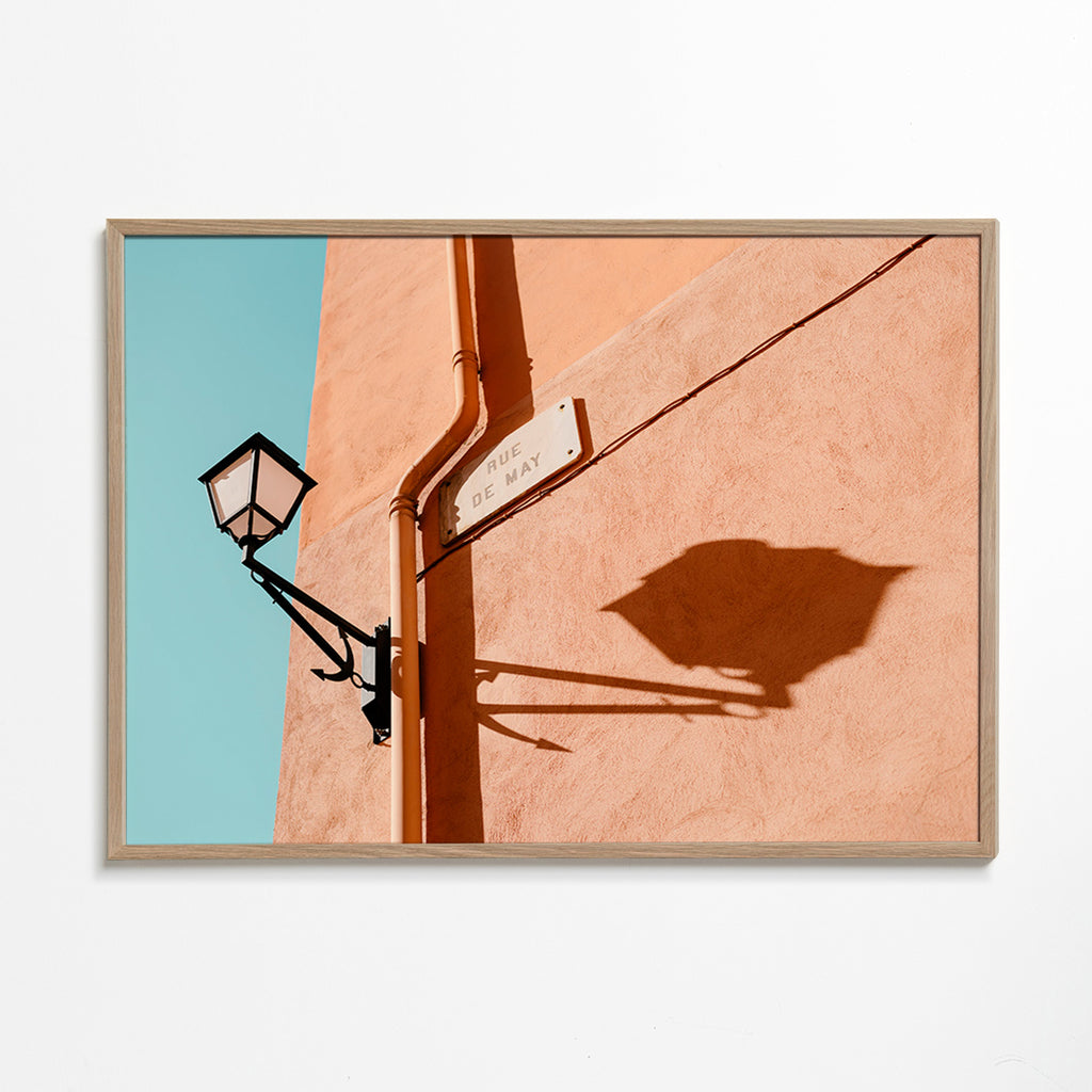 Obraz do kuchyně Rue de May lampa a stín – Oak Frame