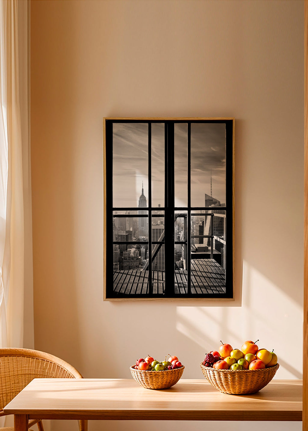 Obraz města z pohledu z okna – Canvas1