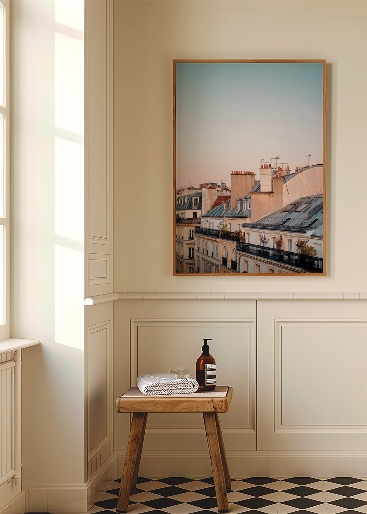 Obraz města se střechami za úsvitu – Product1