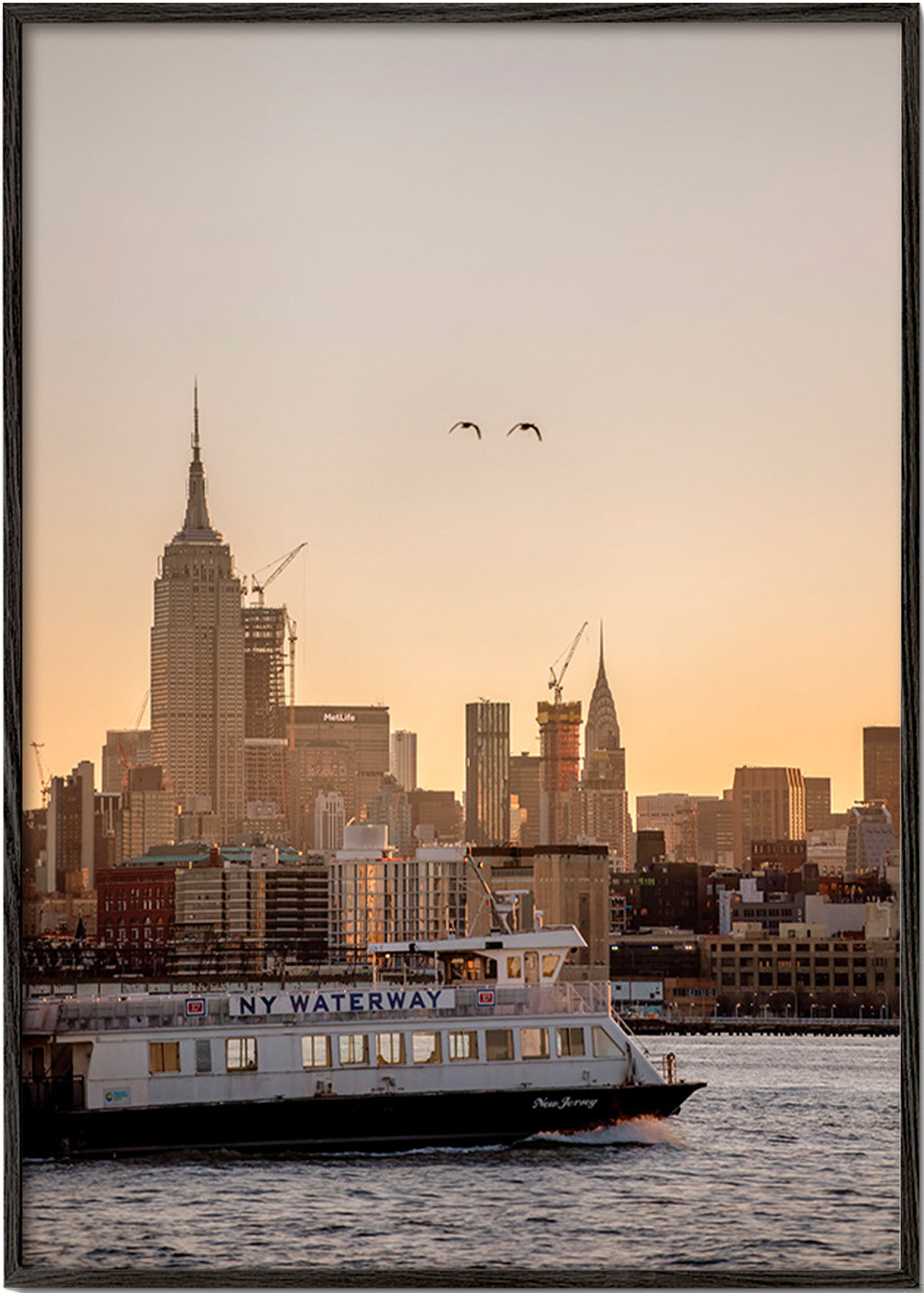 Obraz do města Panorama Manhattan – Black Frame