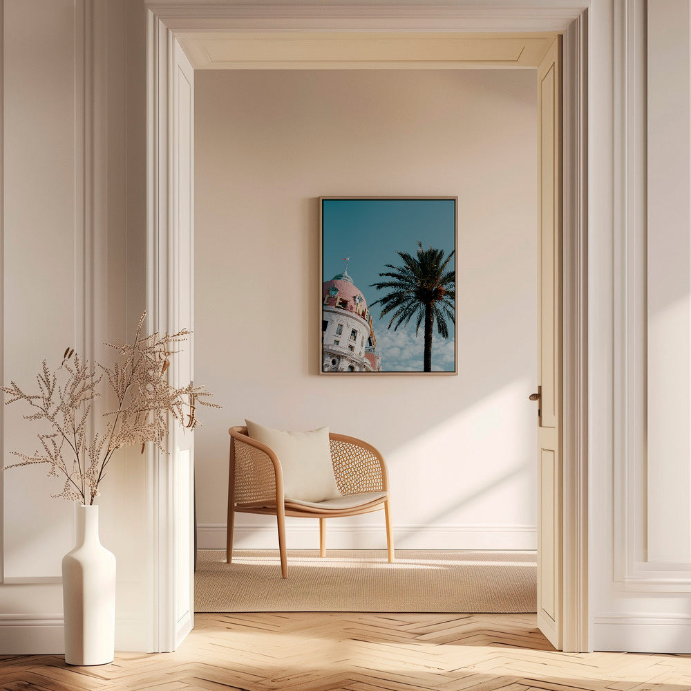 Obraz města Riviera s kopulí a palmou – Canvas2