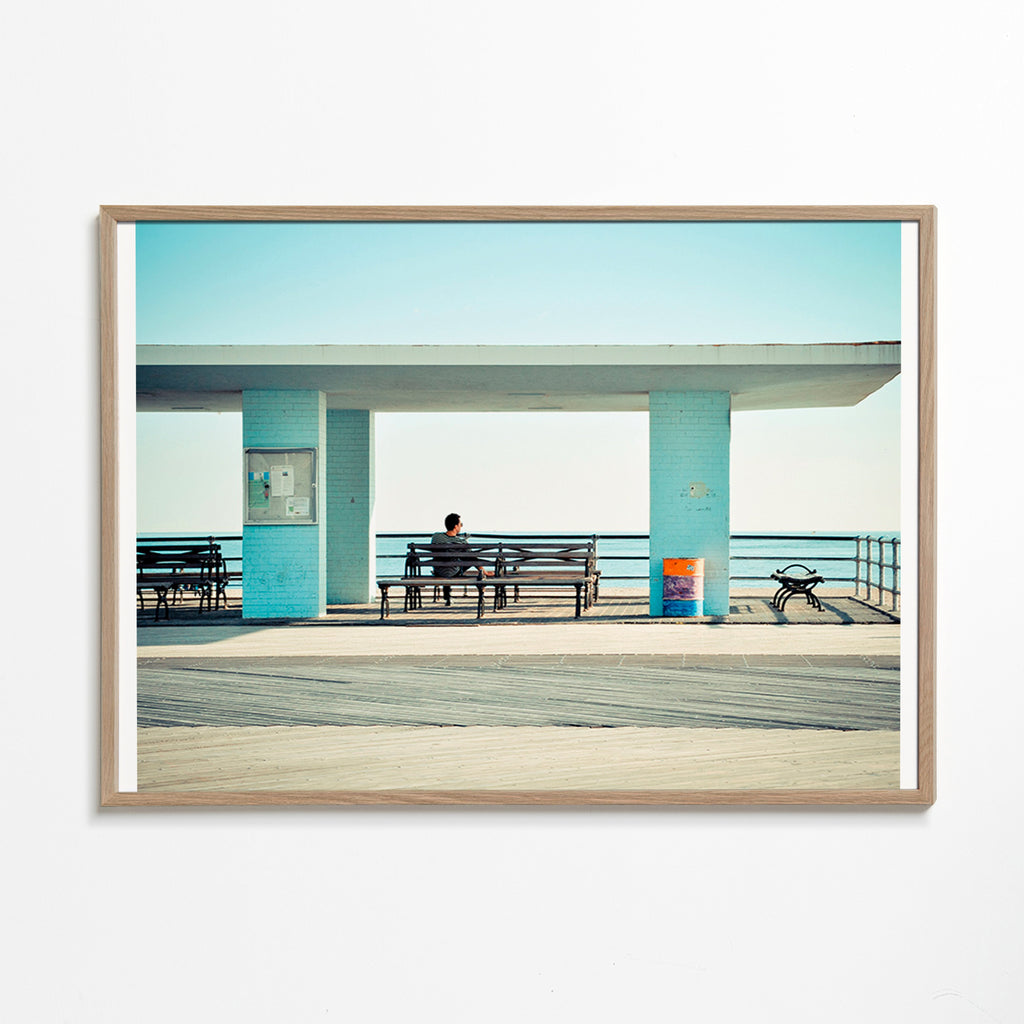 Fotografie mola s osamělou lavičkou – Oak Frame