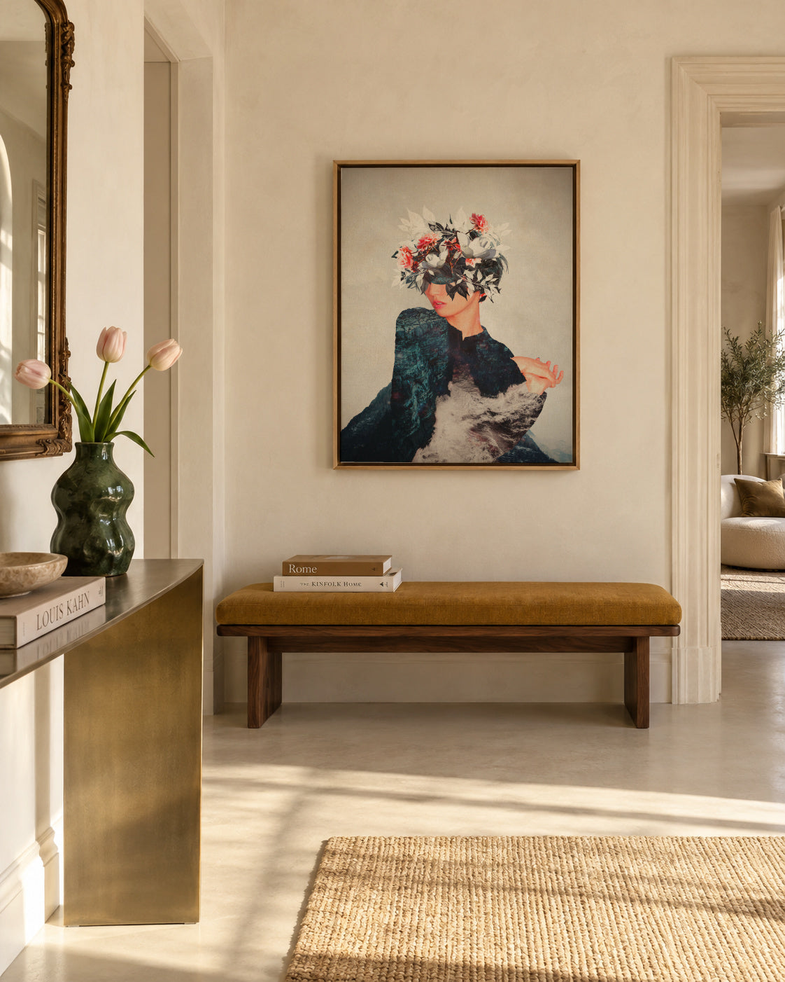 Kumiko - Framed canvas in an interior