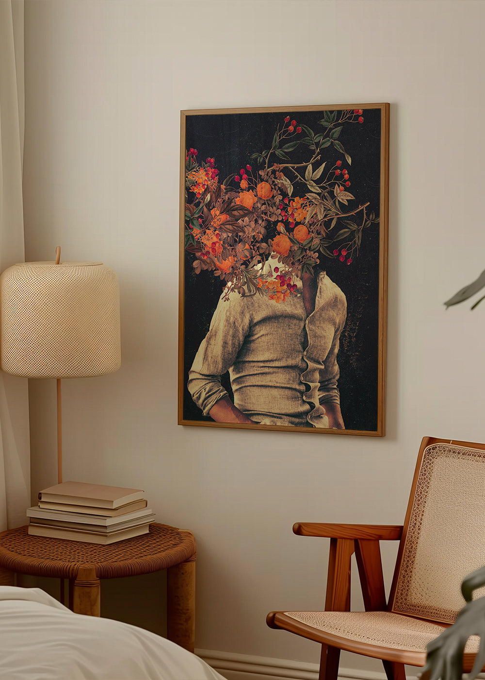 Botanický plakát s květinovým trupem snový