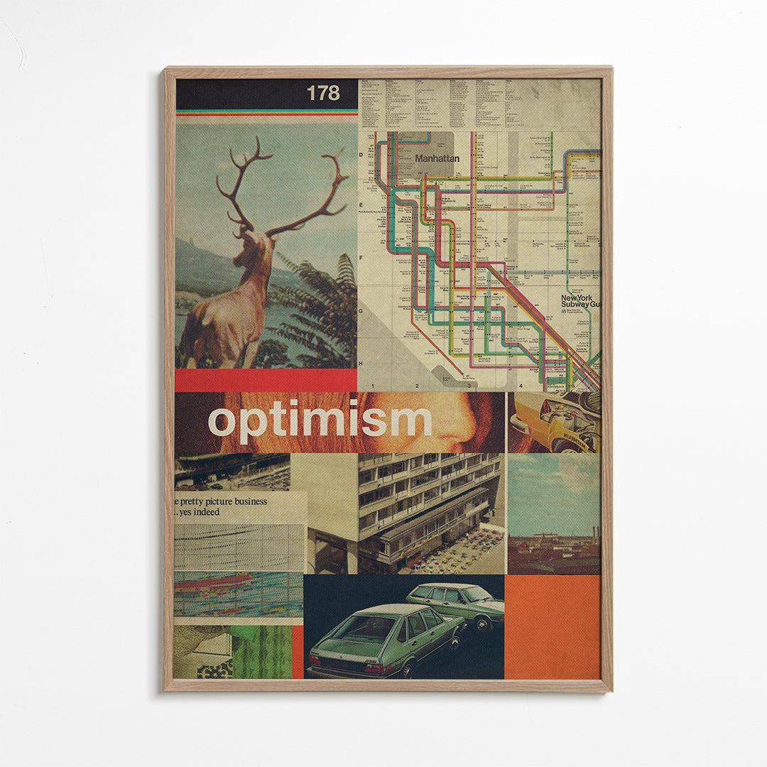 Vintage koláž s mapou Manhattanu