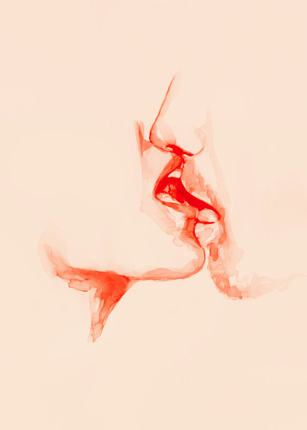 Intimní akvarelová ilustrace