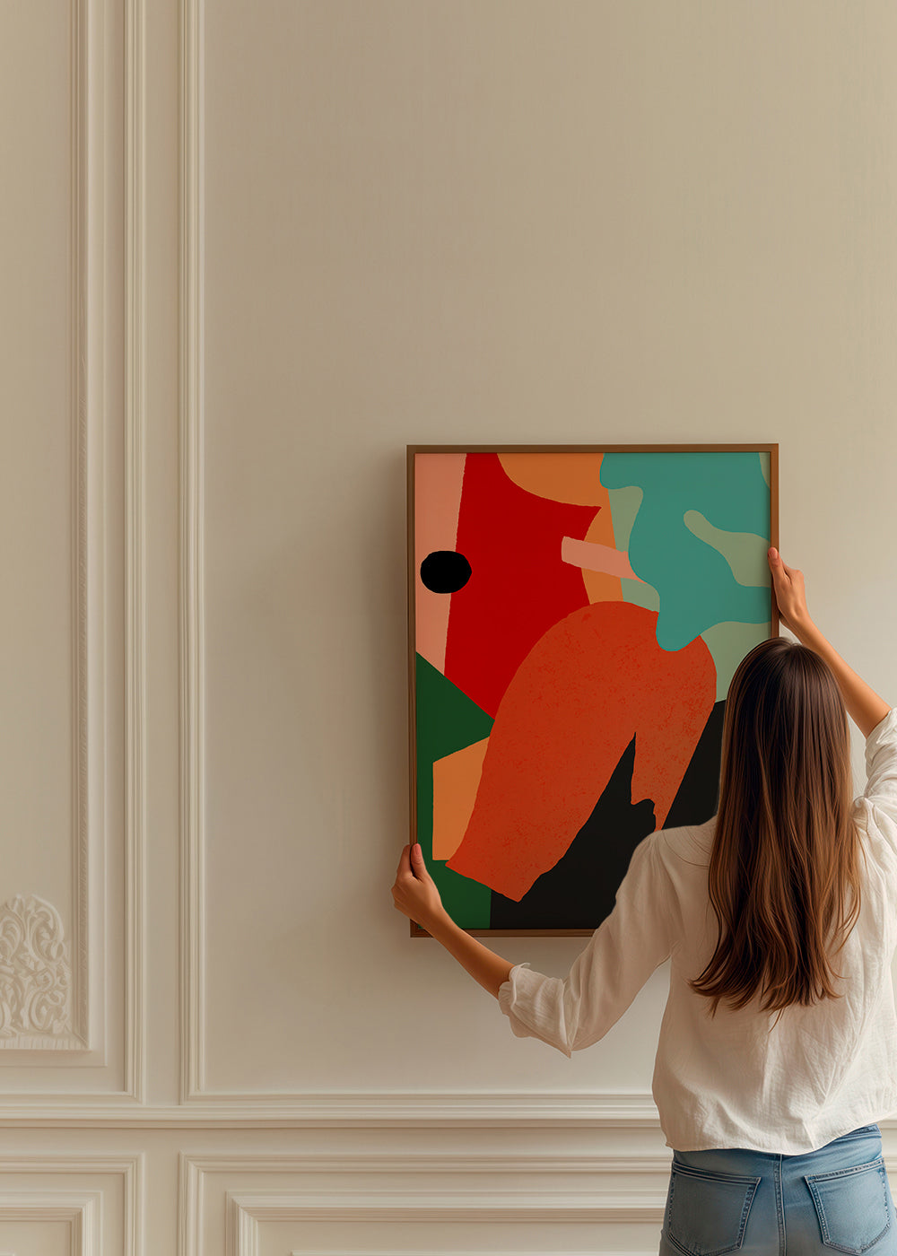 Abstraktní obraz s korálovými tvary