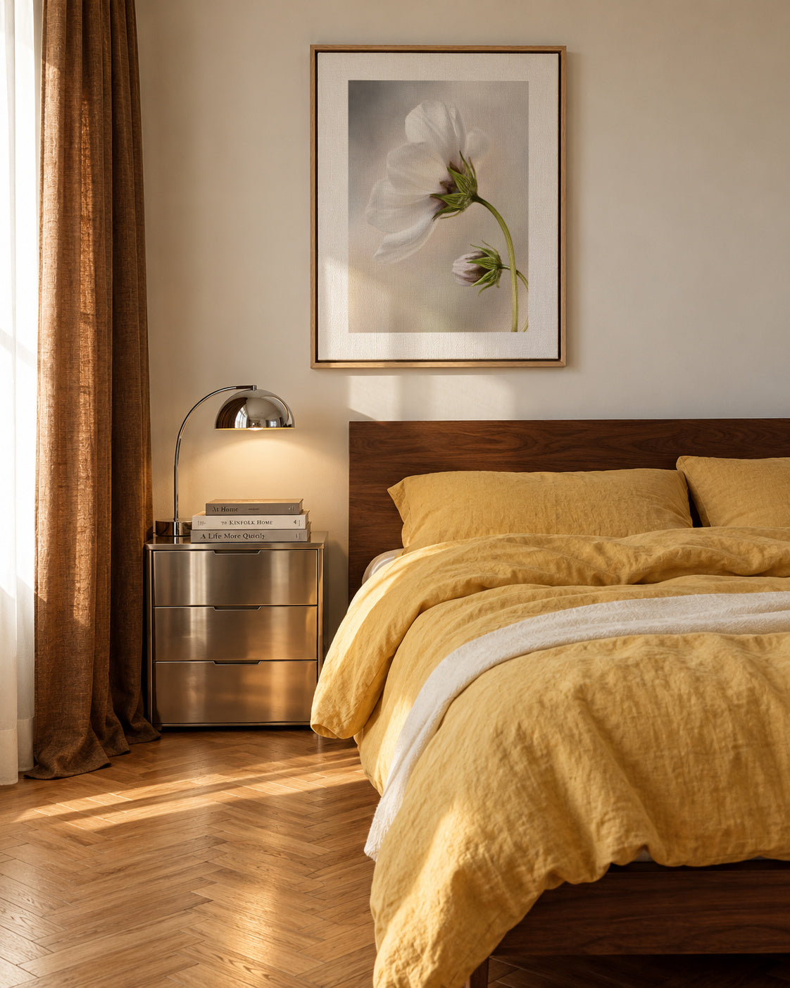 Heavenly Cosmos - Framed canvas in an interior