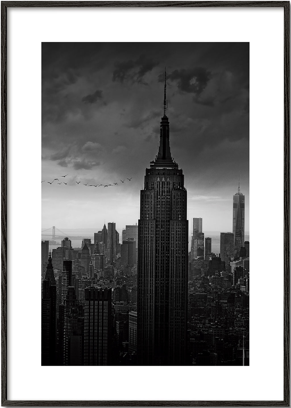 Cestovatelský plakát: Empire State černobíle