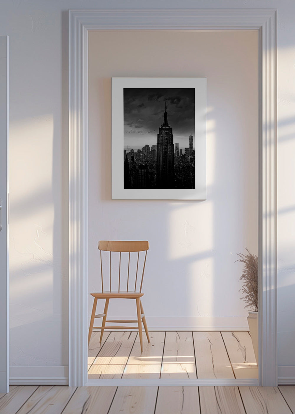 Cestovatelský plakát: Empire State černobíle