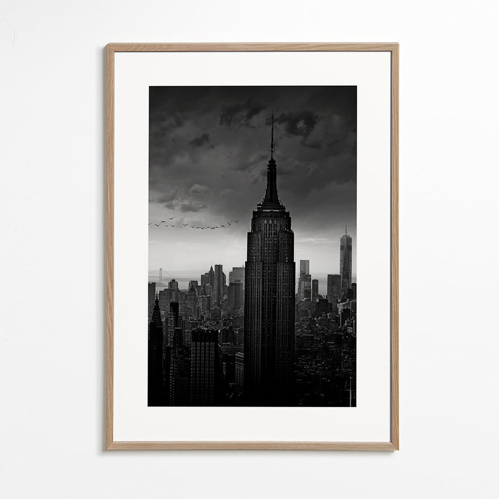 Cestovatelský plakát: Empire State černobíle