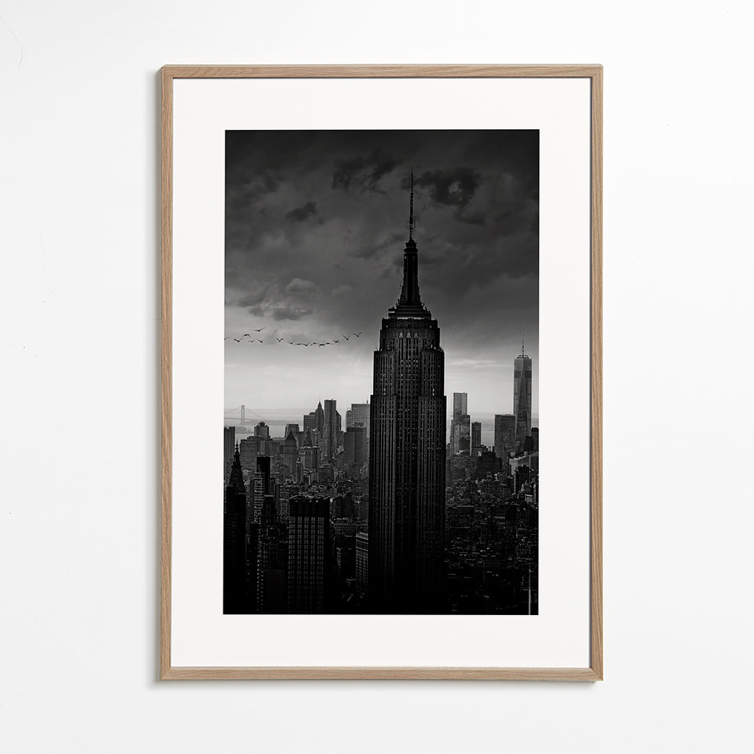 Cestovatelský plakát: Empire State černobíle