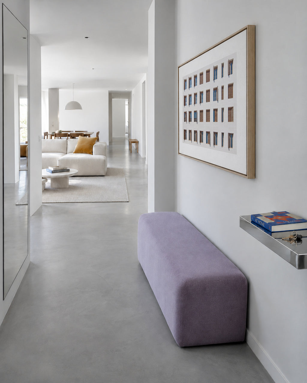 32 - Framed canvas in an interior