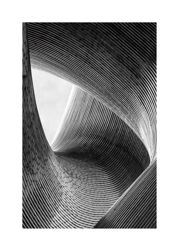 Architektonická fotografie zakřivených linií