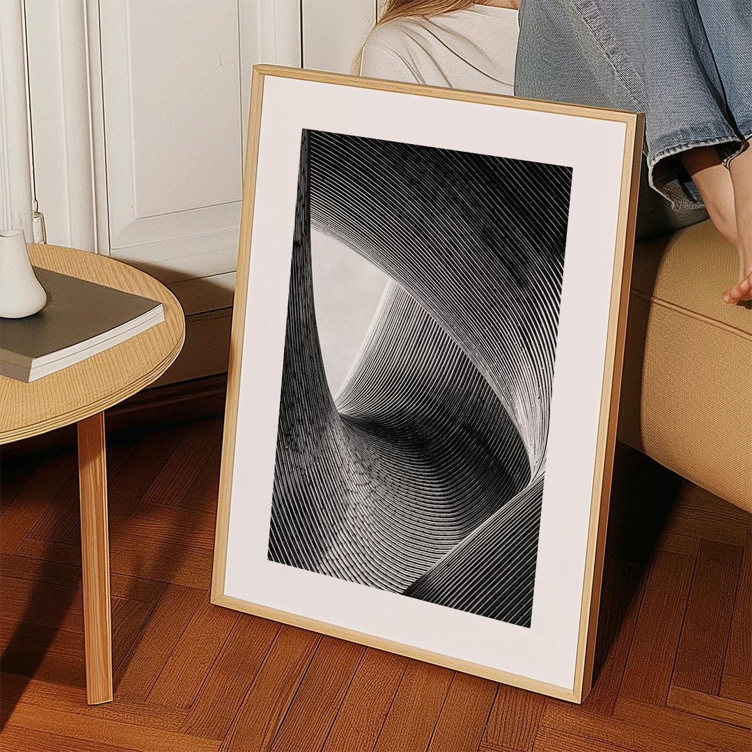Architektonická fotografie zakřivených linií