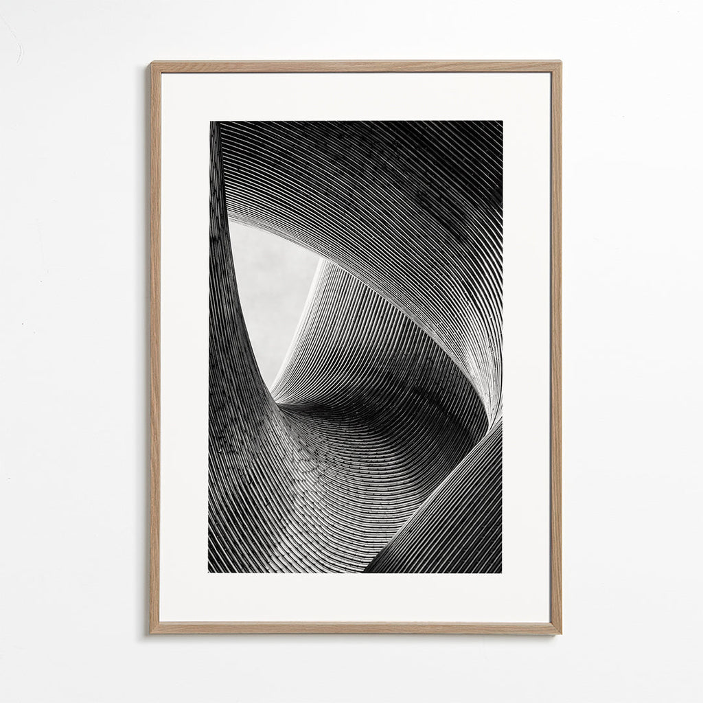 Architektonická fotografie zakřivených linií