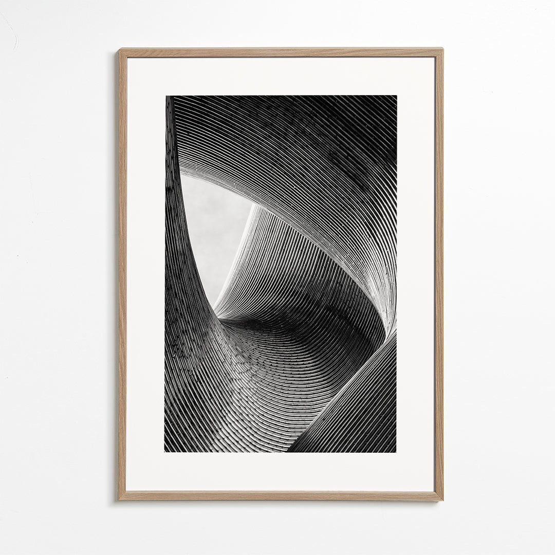 Architektonická fotografie zakřivených linií