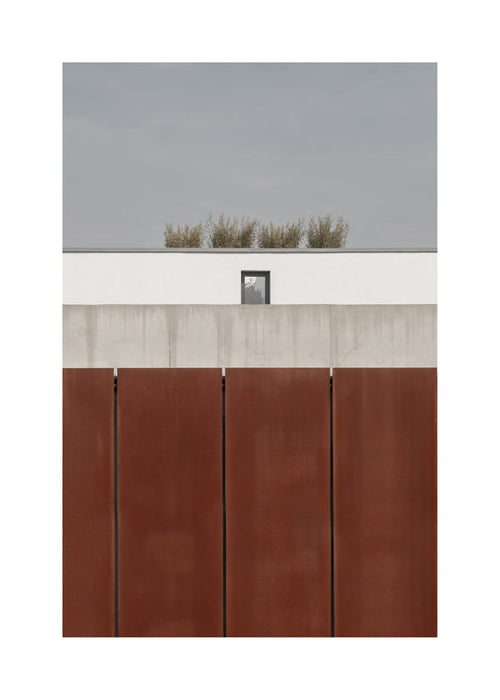 Minimalistický obraz s rezavými panely