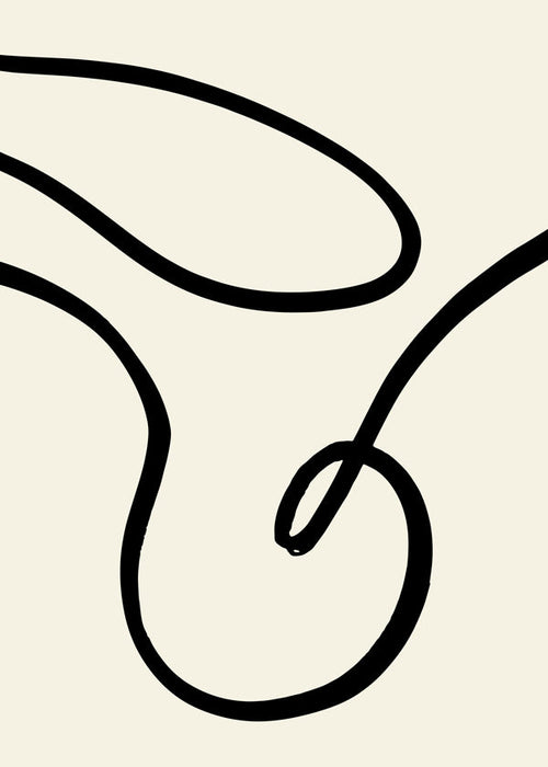 Minimalistický plakát černé čáry organické