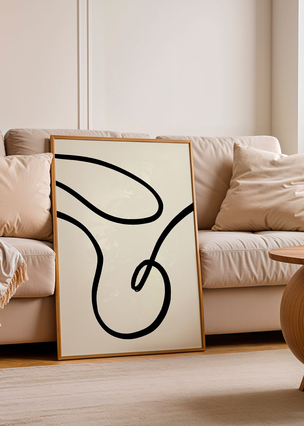 Minimalistický plakát černé čáry organické