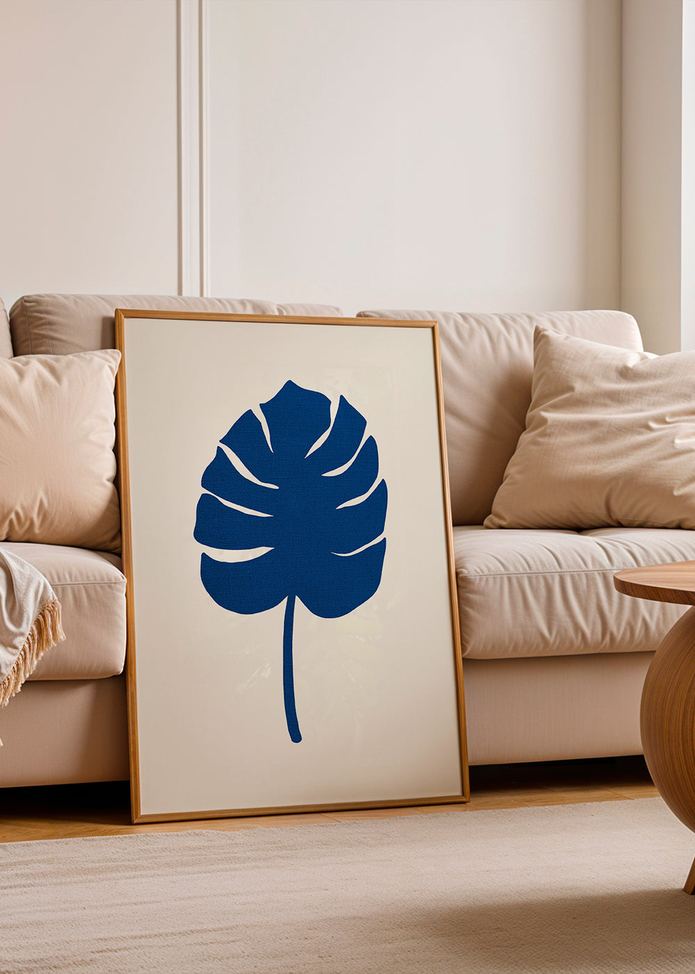 Botanický plakát Monstera modrá