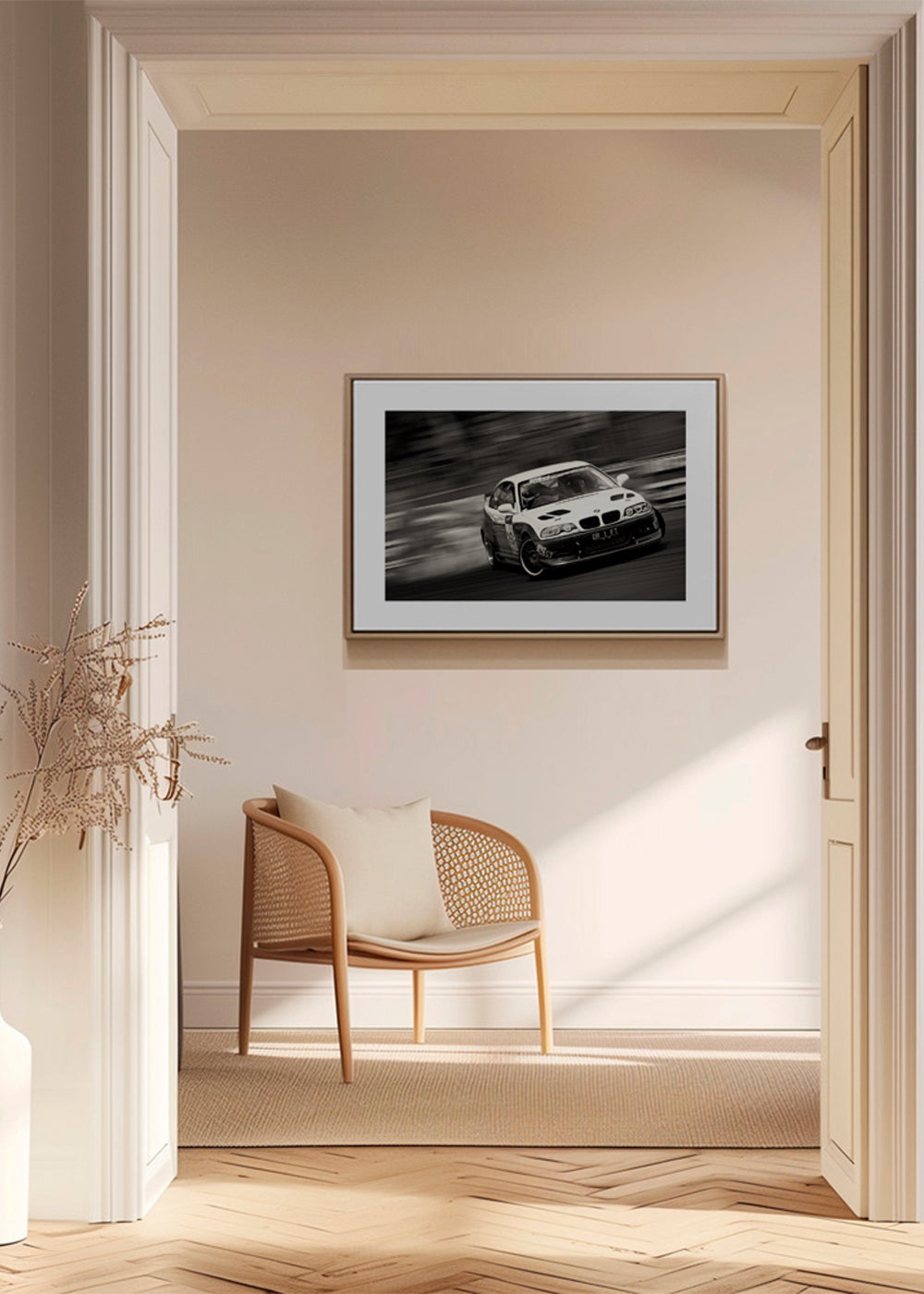 Fotografie závodního auta v driftu